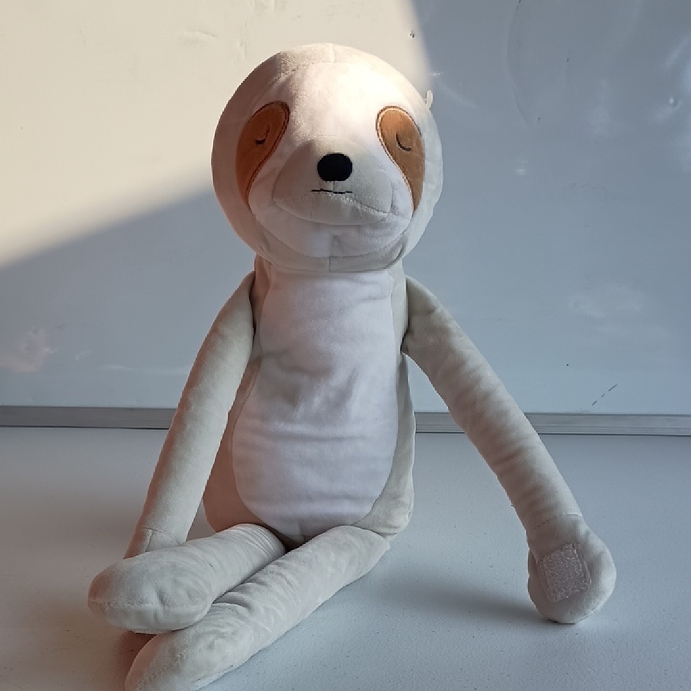 Cream Plush Sloth Toy